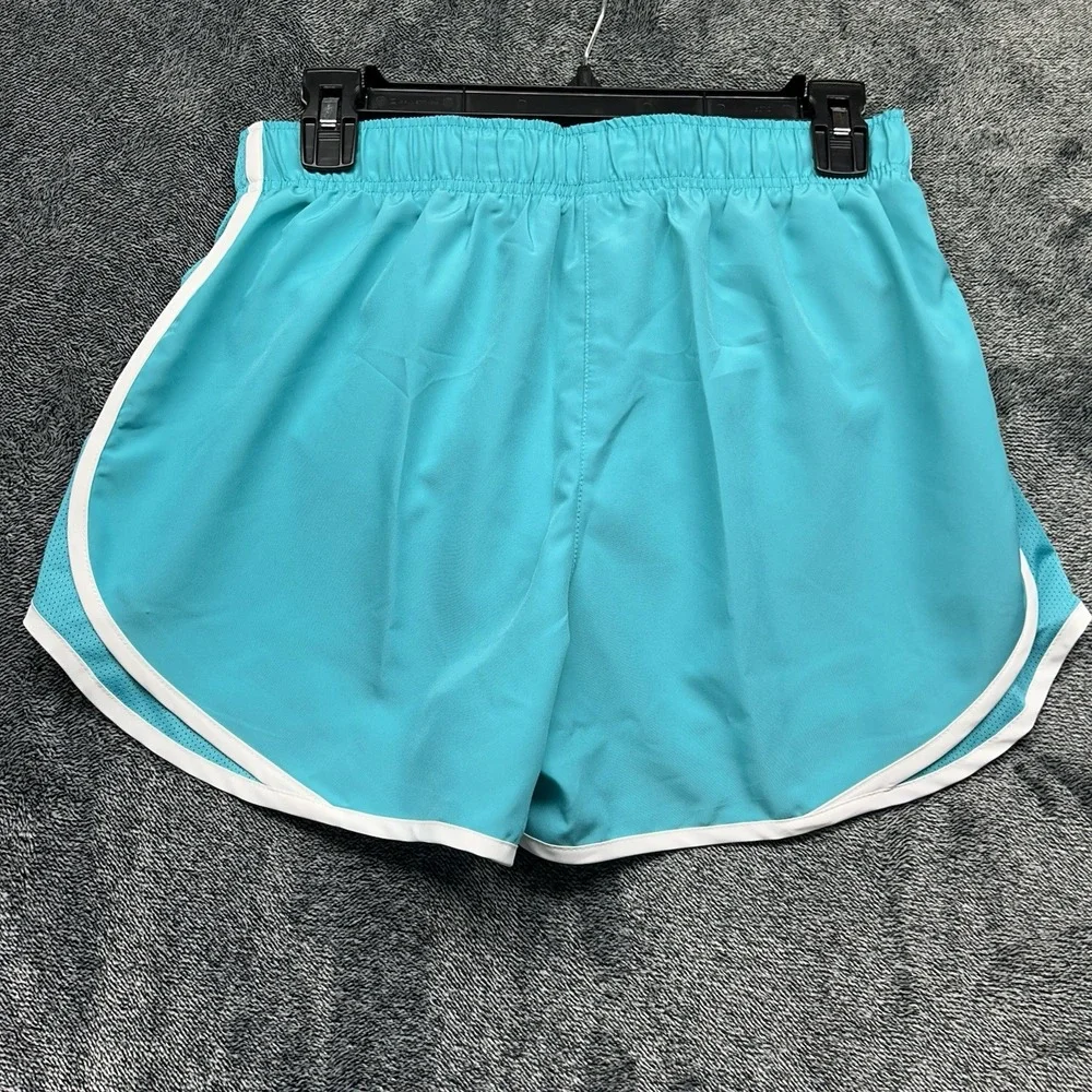 Nike Womens Size S Blue White Dri Fit Tempo Mid Rise Brief Athletic Shorts